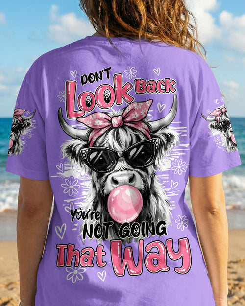 DON'T LOOK BACK YOU'RE NOT GOING THAT WAY COW ALL OVER PRINT - TY1504261