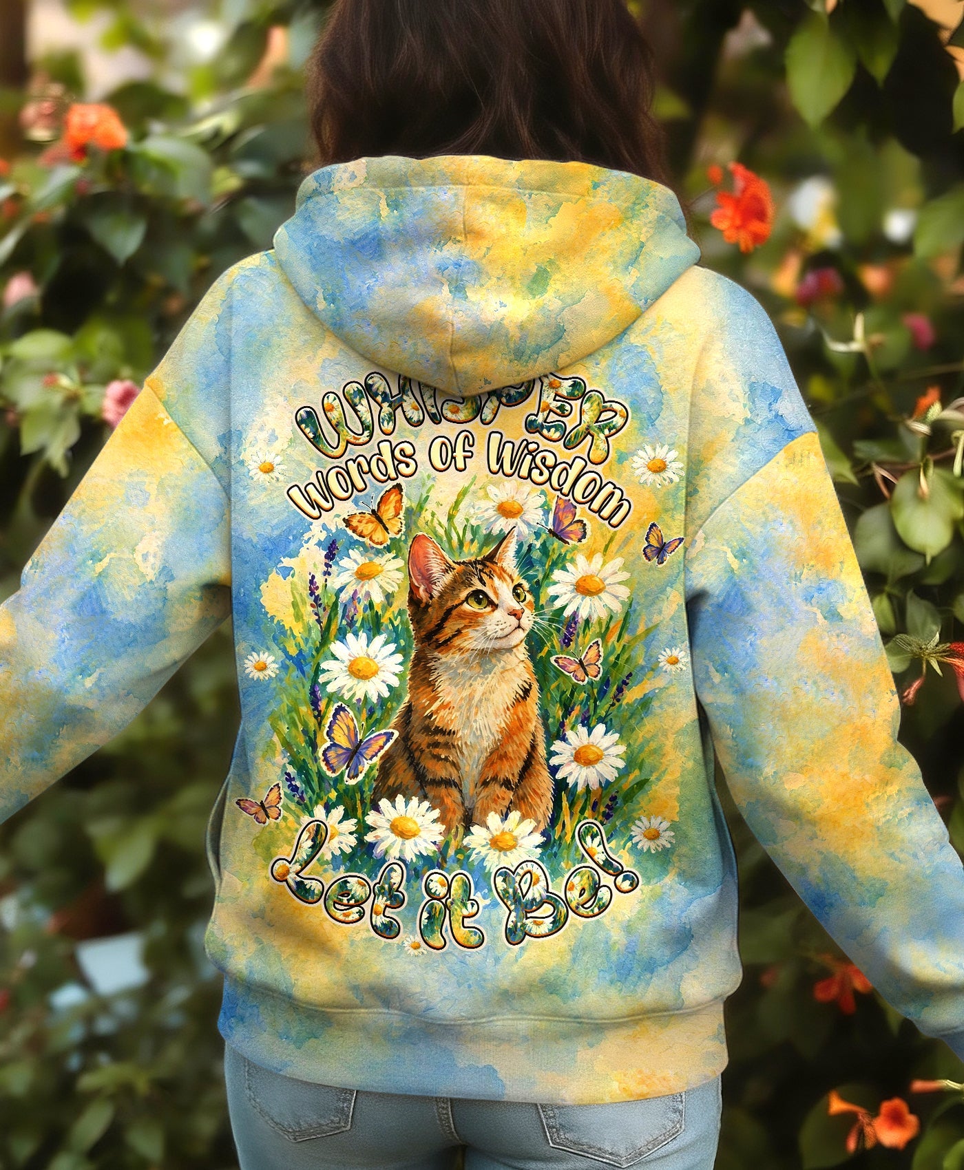 WHISPER WORDS OF WISDOM LET IT BE CAT ALL OVER PRINT   - TLHG2404261