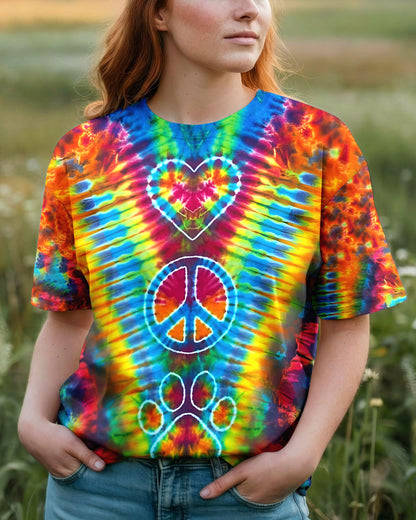 PEACE HEART PAW COLORFUL ALL OVER PRINT - TYLN1404262