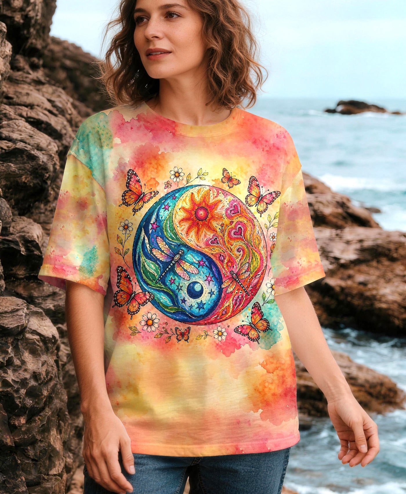LIFE IS A BALANCE YINYANG SUN MOON ALL OVER PRINT - TLHG0405261