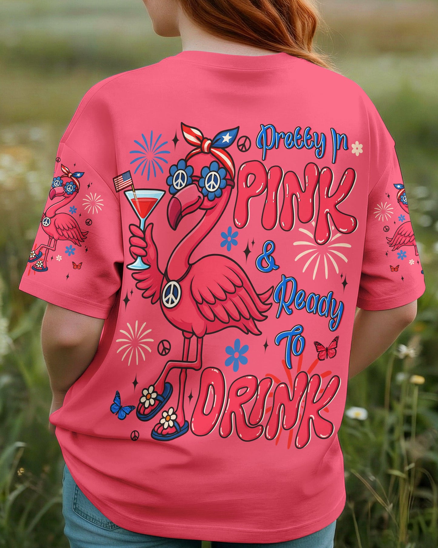 PRETTY IN PINK FLAMINGO ALL OVER PRINT - TYLN0304261