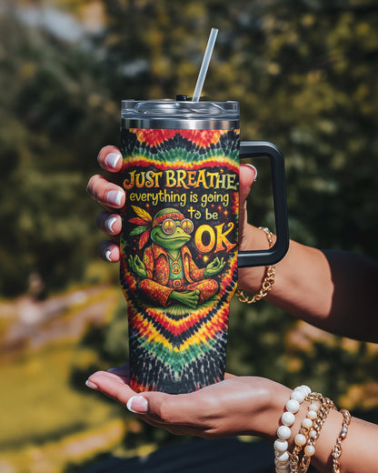 JUST BREATHE FROG SWIRL TUMBLER - KMTM2604262