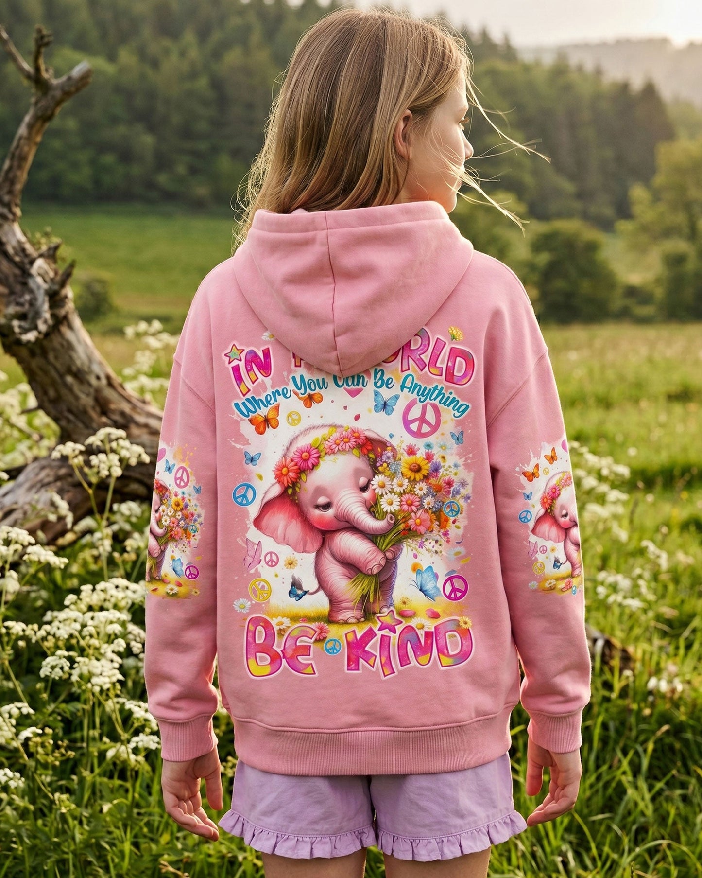 BE KIND ELEPHANT KIDS ALL OVER PRINT - TYQY1912233