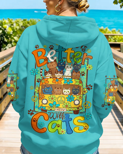 LIFE IS BETTER WITH CATS ALL OVER PRINT - TYQY2206261