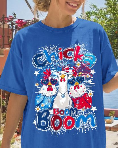 CHICKA BOOM BOOM HIPPIE CHICKEN COTTON SHIRT - TY0506261