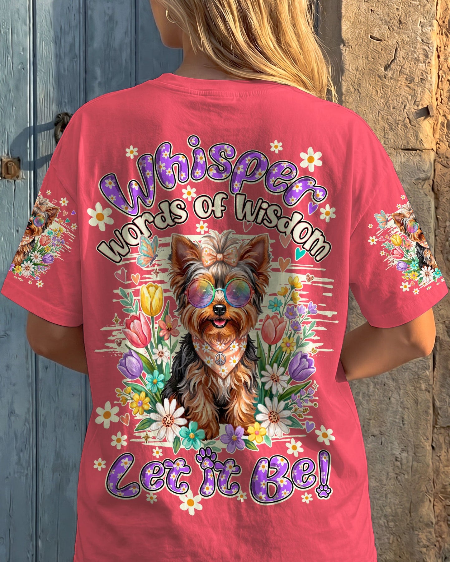 WHISPER WORDS OF WISDOM LET IT BE YORKSHIRE TERRIER DOG ALL OVER PRINT - TY0405264