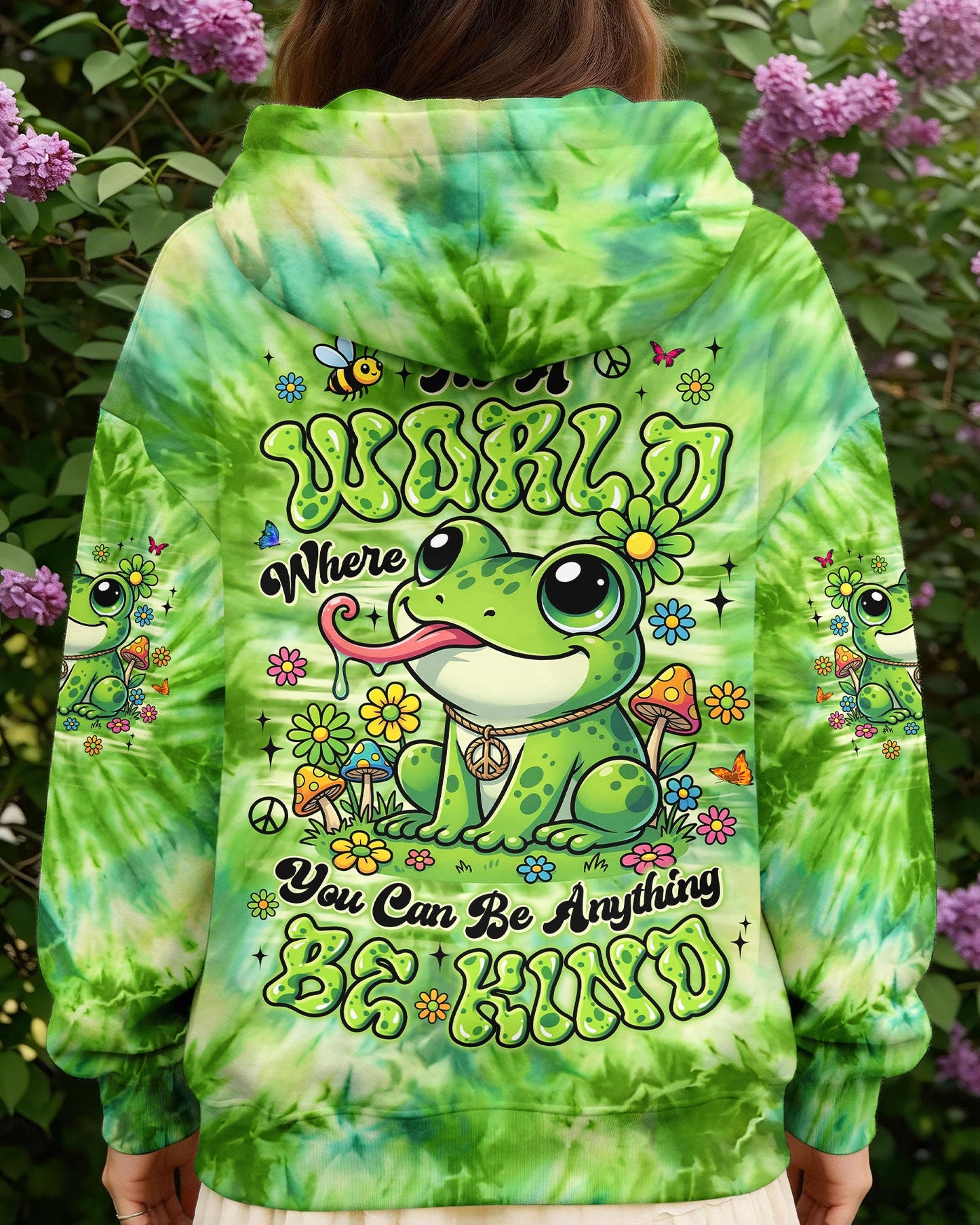 BE KIND FROG GREEN ALL OVER PRINT - TYLN2204262