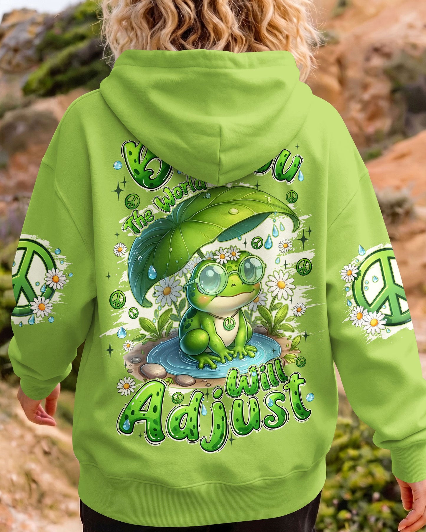 BE YOU THE WORLD WILL ADJUST FROG ALL OVER PRINT - TYQY2605262