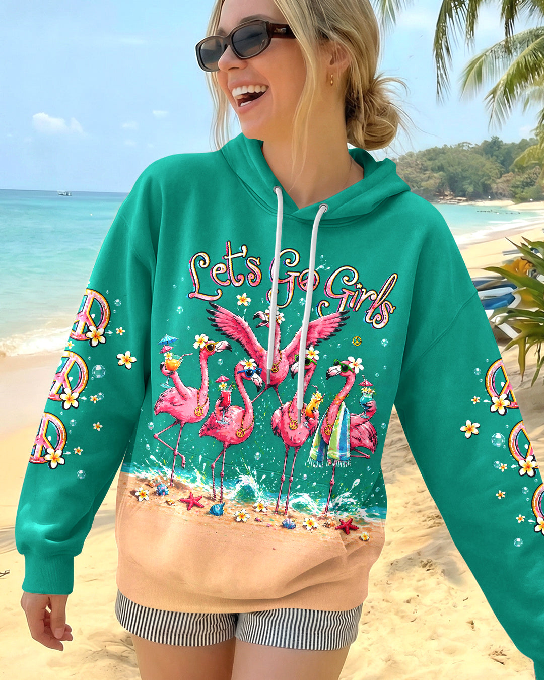 LET'S GO GIRLS FLAMINGO BEACH ALL OVER PRINT  - TLHG2804263