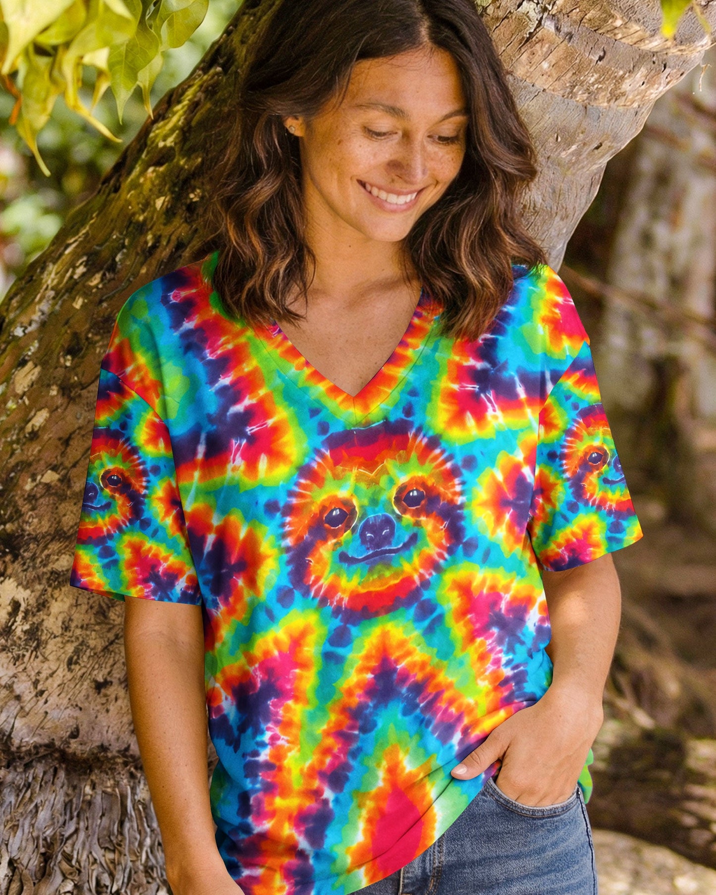 SLOTH COLORFUL ALL OVER PRINT - TYQY0804262