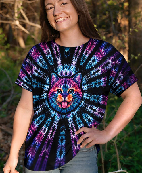 FUNNY CAT BURST PATTERN  ALL OVER PRINT  - TLHG1405263