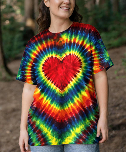HEART SUNFLOWER COLORFUL SWIRL ALL OVER PRINT  - TLHG1504264