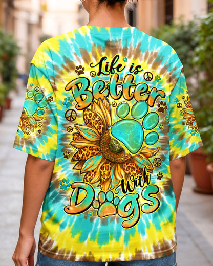LIFE IS BETTER WITH DOGS ALL OVER PRINT - TYQY0805262