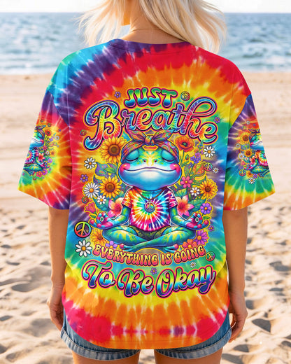 JUST BREATHE FROG COLORFUL ALL OVER PRINT - TYQY0705261