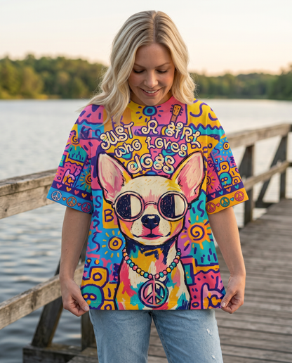 JUST A GIRL WHO LOVES DOGS ALL OVER PRINT - KMTM2004261