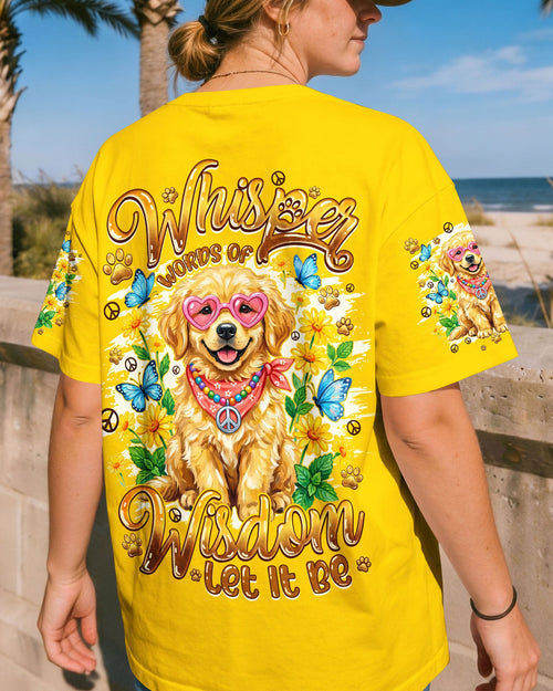 WHISPER WORDS OF WISDOM LET IT BE GOLDEN RETRIEVER PUPPY DOG ALL OVER PRINT - TYQY1105262