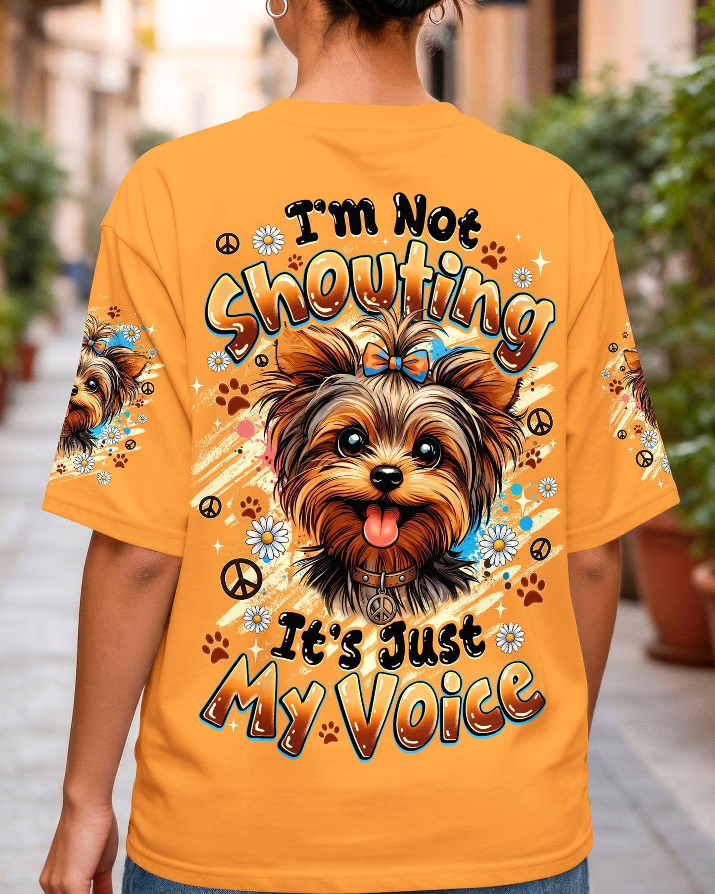 I'M NOT SHOUTING YORKSHIRE TERRIER DOG ALL OVER PRINT - TYQY1805262