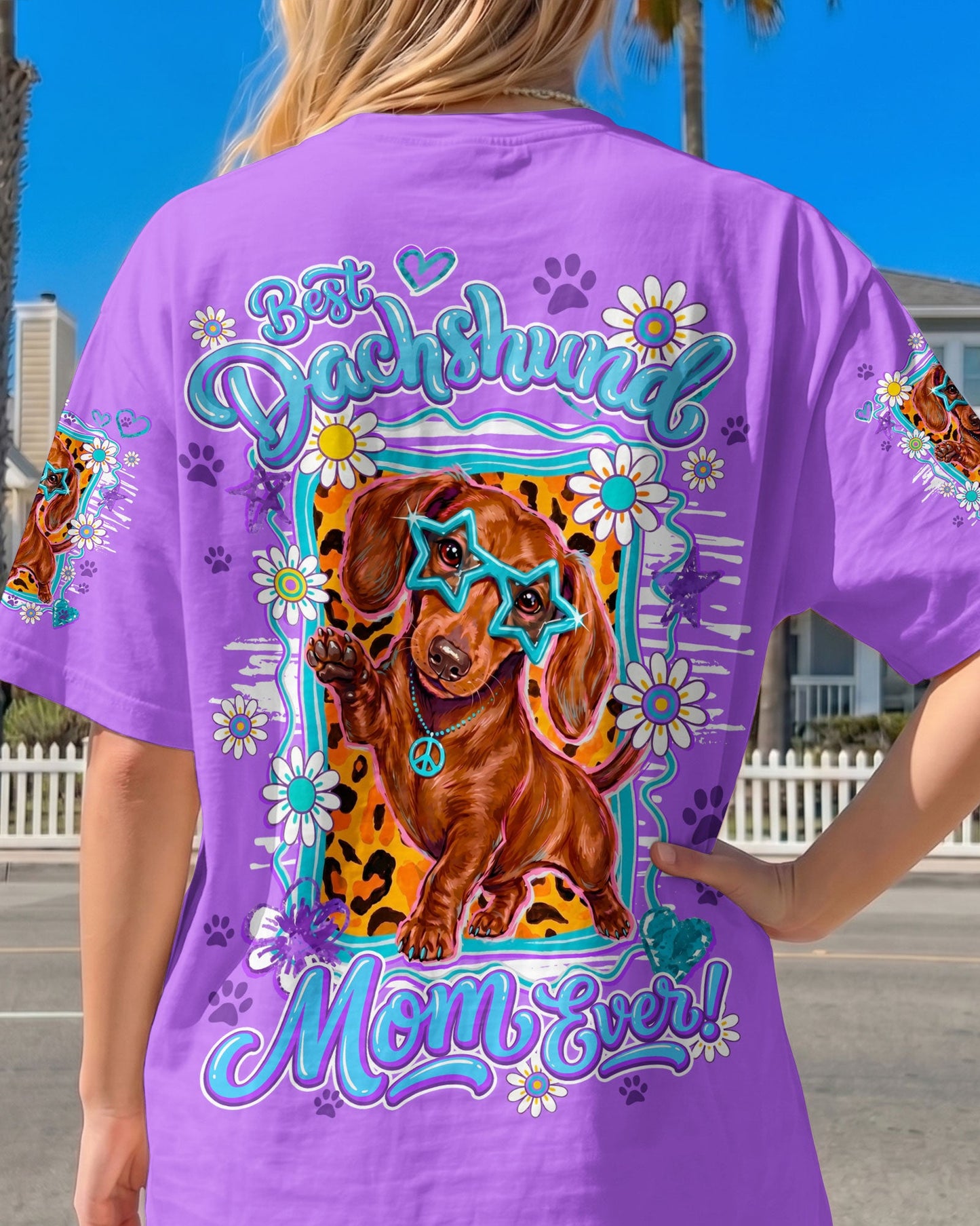 BEST DACHSHUND MOM DOG EVER ALL OVER PRINT - TY1805261