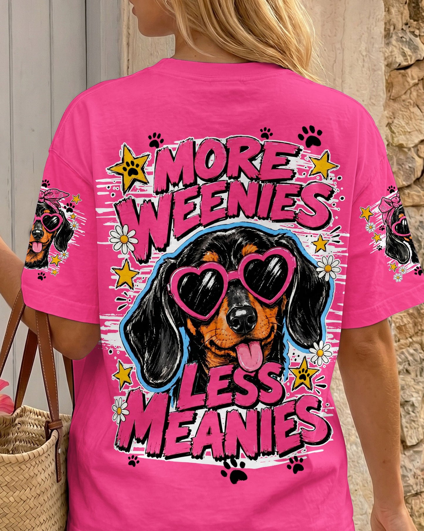 MORE WEENIES LESS MEANIES DOG ALL OVER PRINT - TY1805263