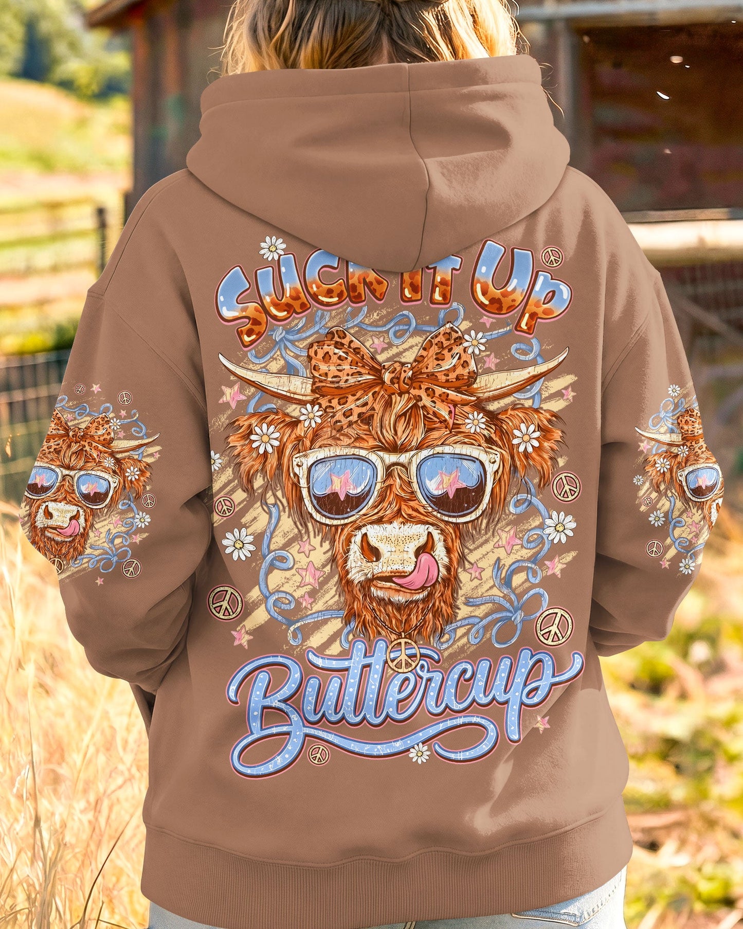SUCK IT UP BUTTERCUP COW ALL OVER PRINT - TYQY2905261