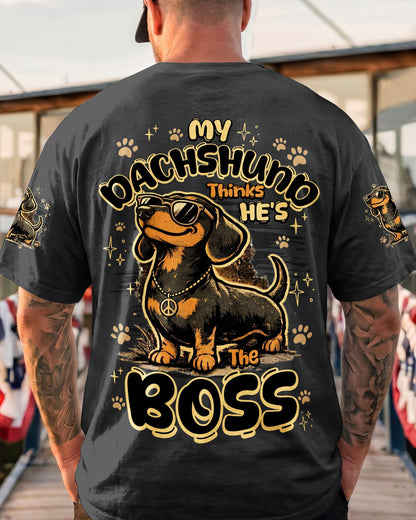 MY DACHSHUND THINKS HE'S THE BOSS DOG ALL OVER PRINT - TY1805262