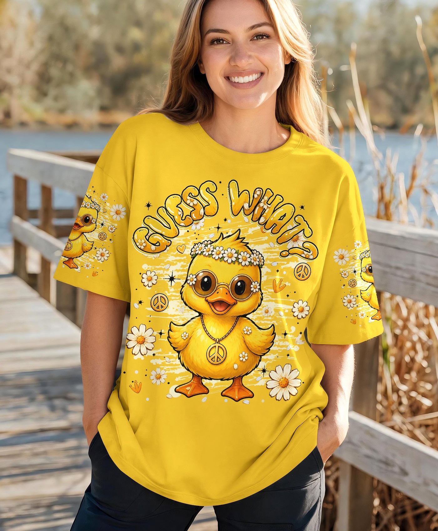 GUESS WHAT FUNNY DUCK ALL OVER PRINT - TLHG2005262