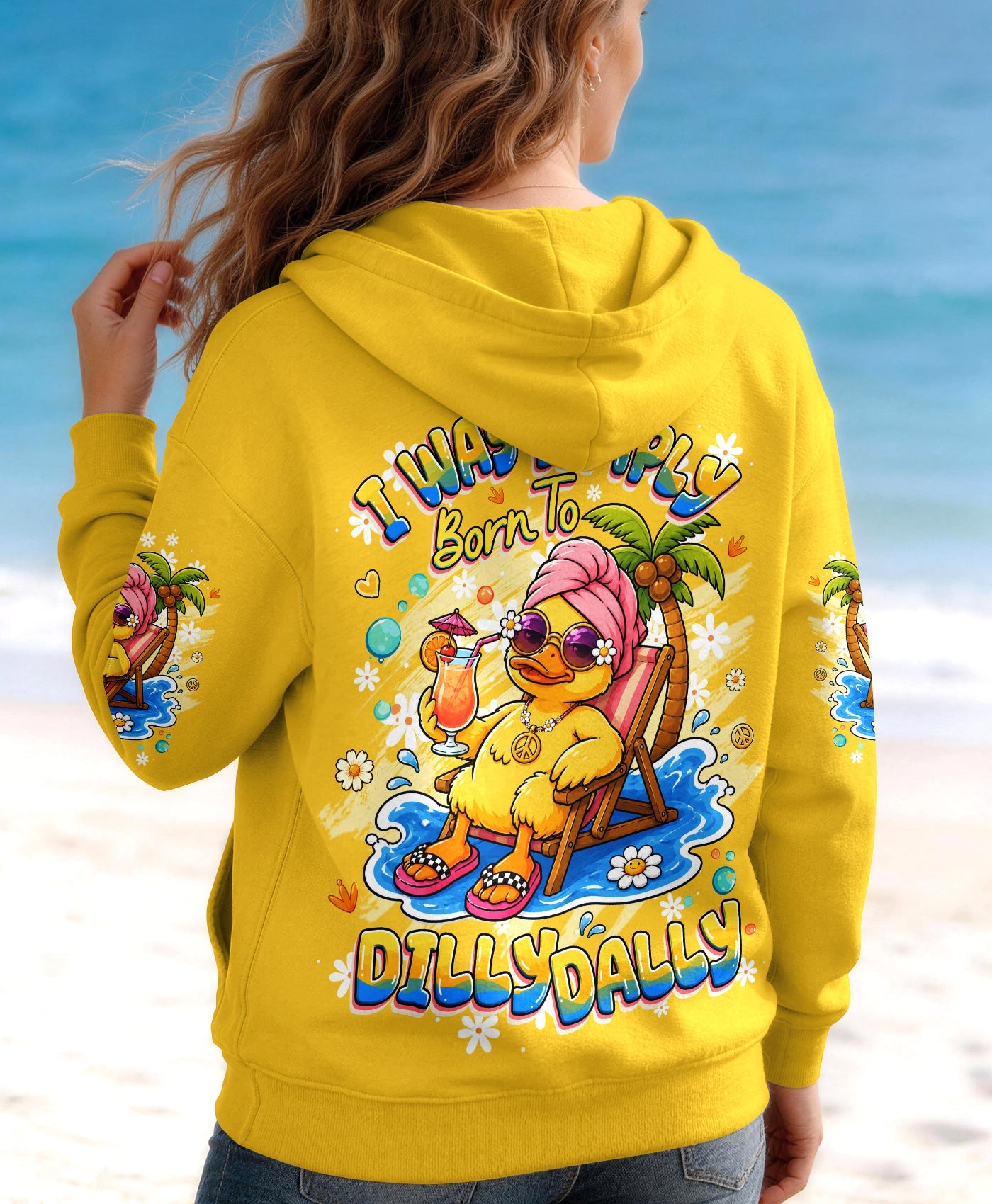 I WAS SIMPLY BORN TO DILLY DALLY DUCK ALL OVER PRINT - TLHG2005263