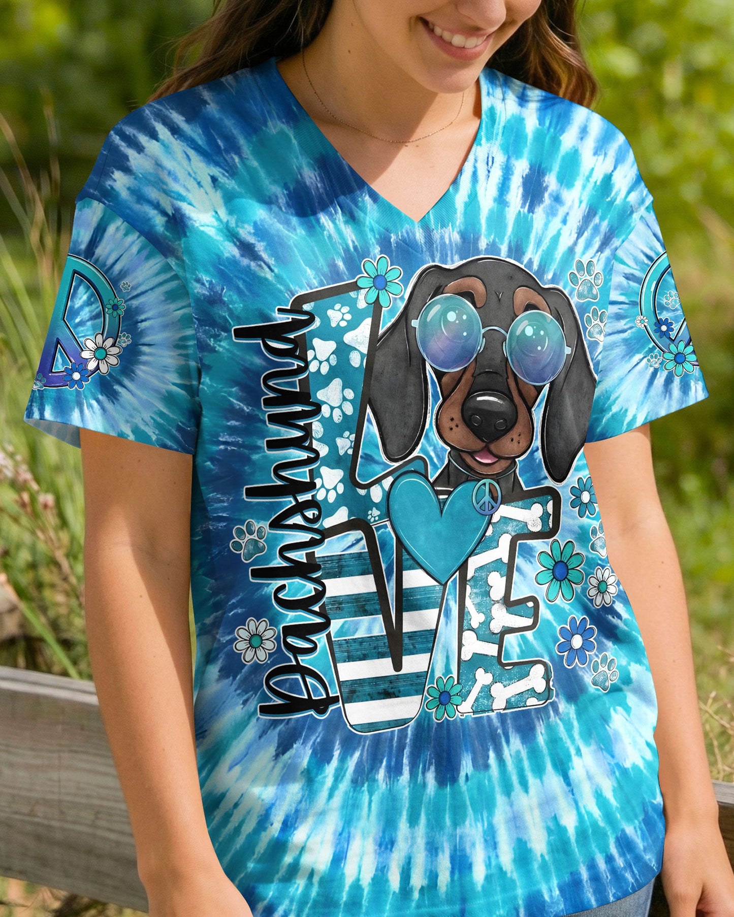 DACHSHUND LOVE DOG ALL OVER PRINT - TYQY0206263