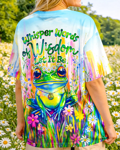 WHISPER WORDS OF WISDOM LET IT BE FROG ALL OVER PRINT - TYQY0806262
