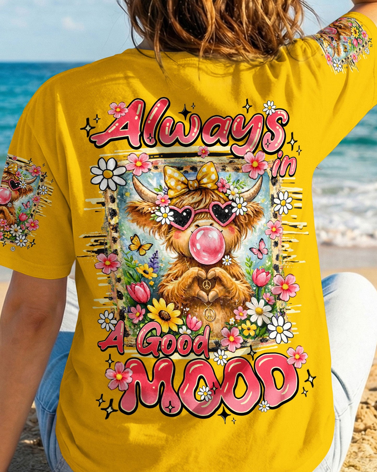 ALWAYS IN A GOOD MOOD COW ALL OVER PRINT - TY2105263