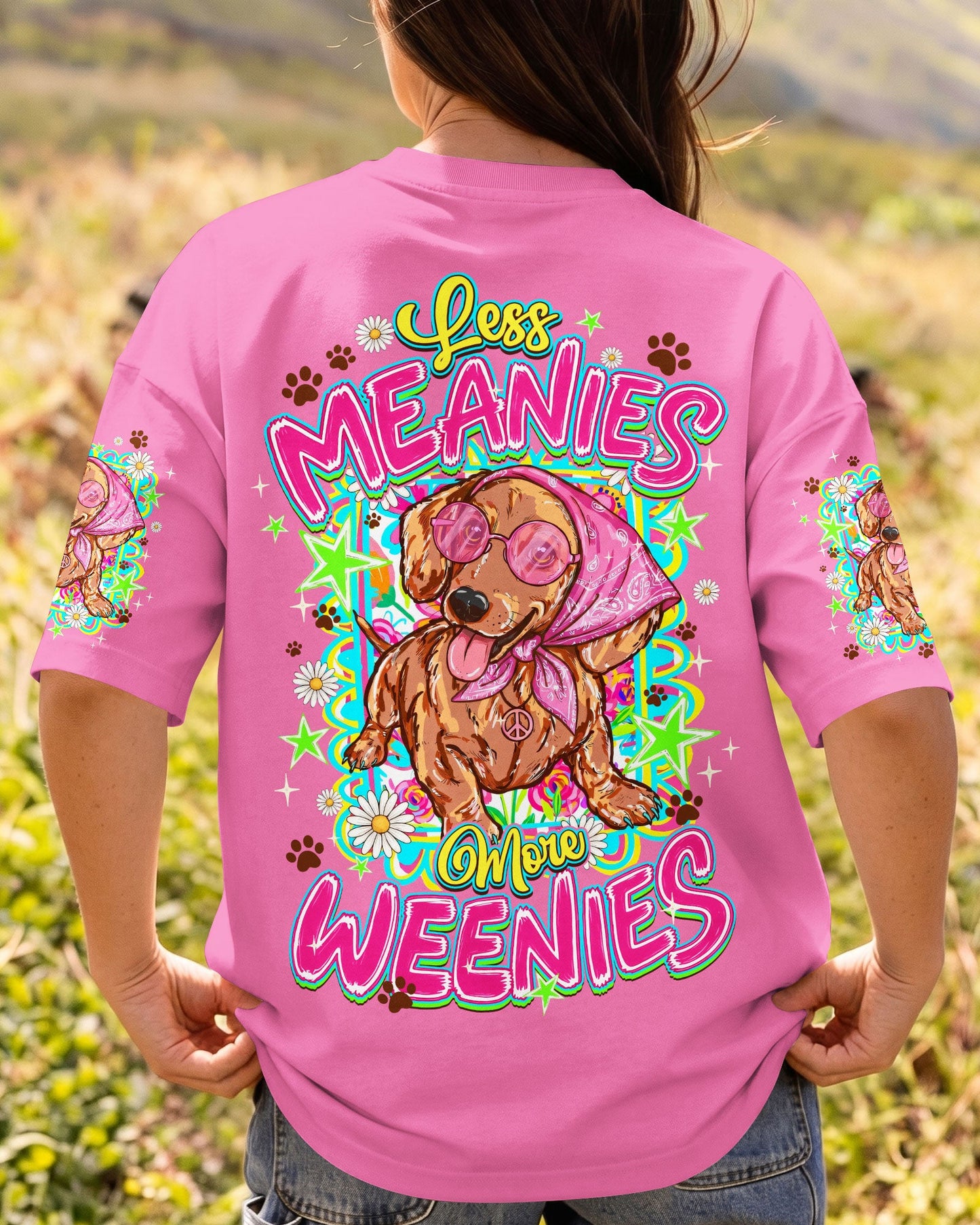 LESS MEANIES MORE WEENIES DOG ALL OVER PRINT - TYQY2105262