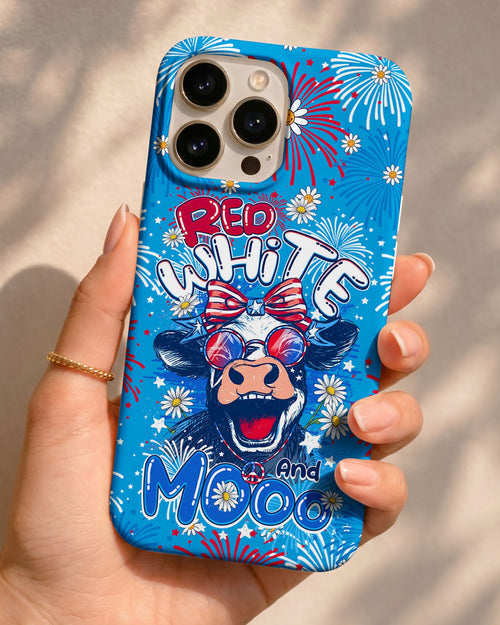 RED WHITE AND MOOO COW PHONE CASE - TY1306262