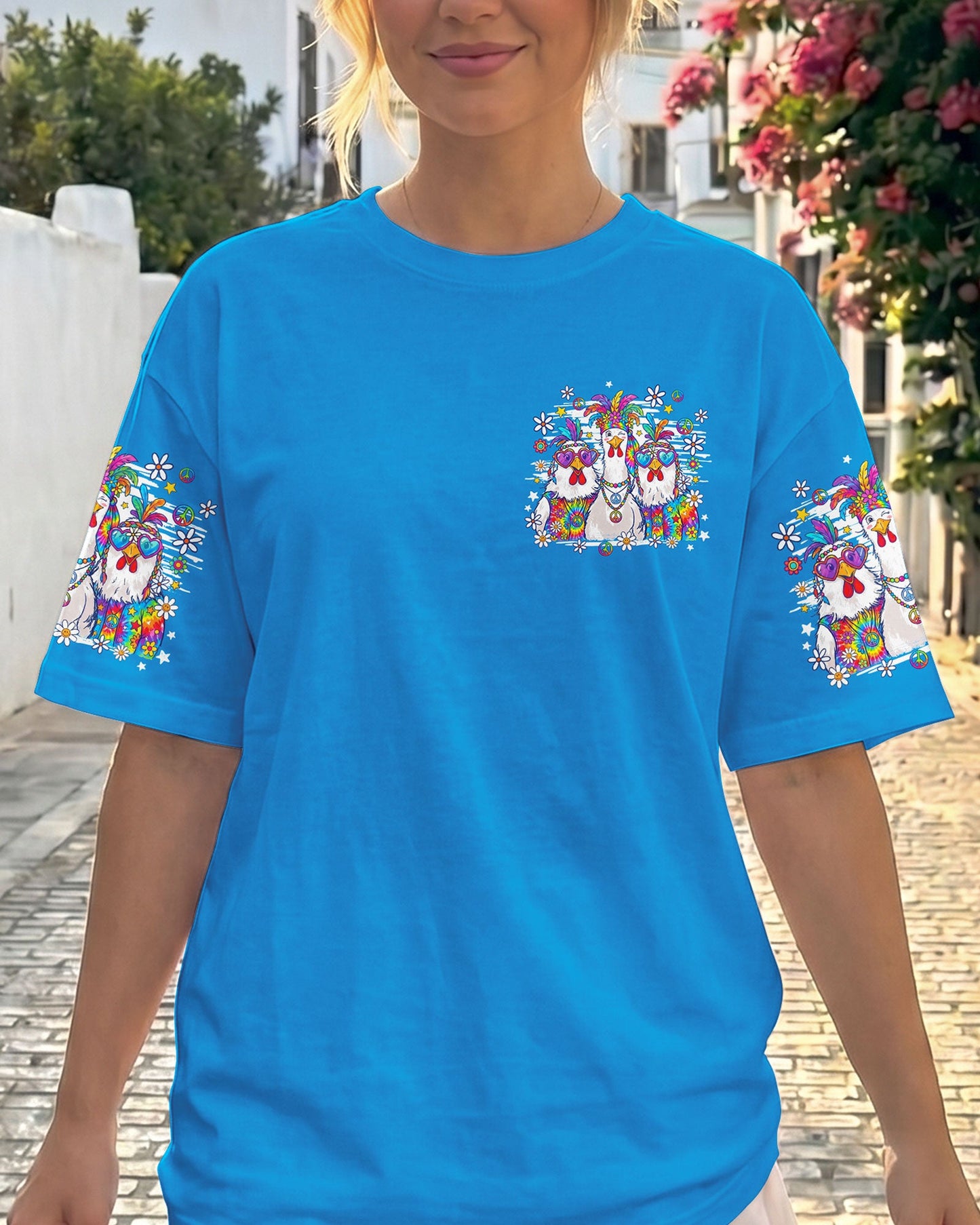 CHICKA BOOM BOOM HIPPIE CHICKEN ALL OVER PRINT - TY1306261