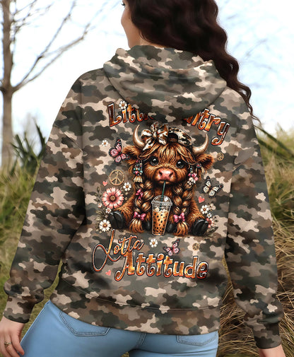 LITTLE COUNTRY LOTTA ATTITUDE COW ALL OVER PRINT  - TLHG0906262