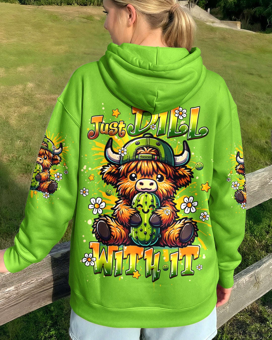 JUST DILL WITH IT COW ALL OVER PRINT - TLHG1106261