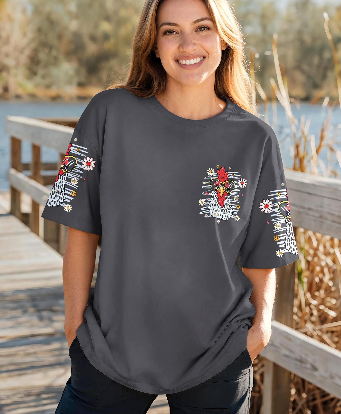AGING MAY HAVE SLOWED ME DOWN CHICKEN ALL OVER PRINT  - TLHG0906263