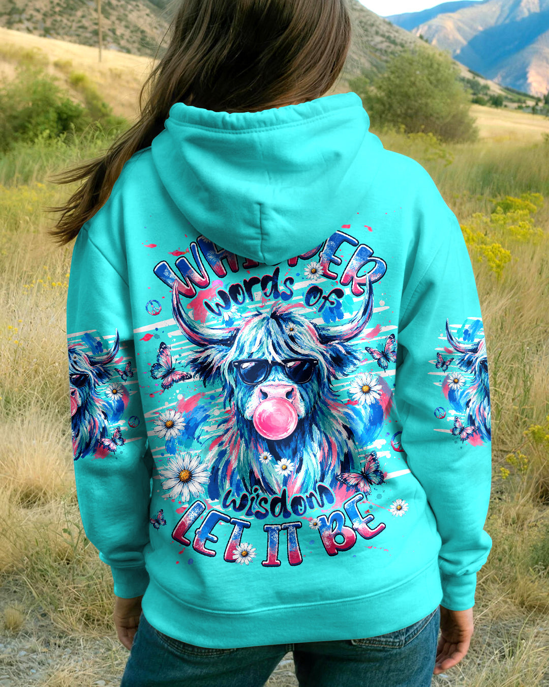 WHISPER WORDS OF WISDOM LET IT BE COW ALL OVER PRINT  - TLHG1006263
