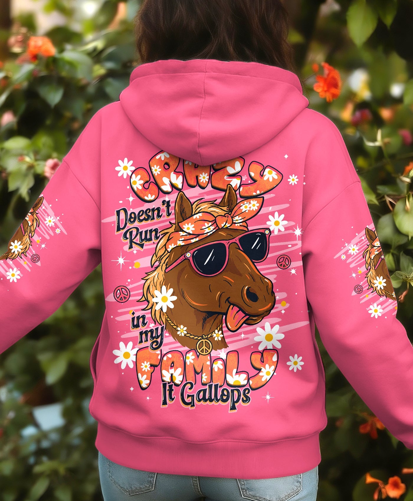 CRAZY DOESN'T RUN HORSE ALL OVER PRINT  - TLHG1506262