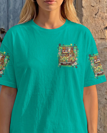 PEACE LOVE AND MEOW CATS ALL OVER PRINT - TY1906261