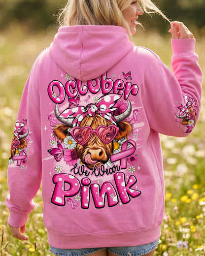 IN OCTOBER WE WEAR PINK COW BREAST CANCER AWARENESS ALL OVER PRINT - TYQY2906261