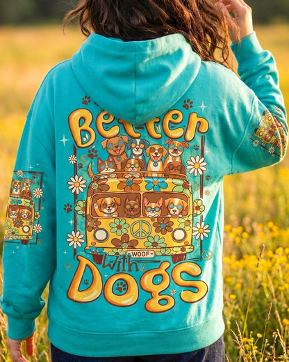 LIFE IS BETTER WITH DOGS ALL OVER PRINT - TYQY0807263