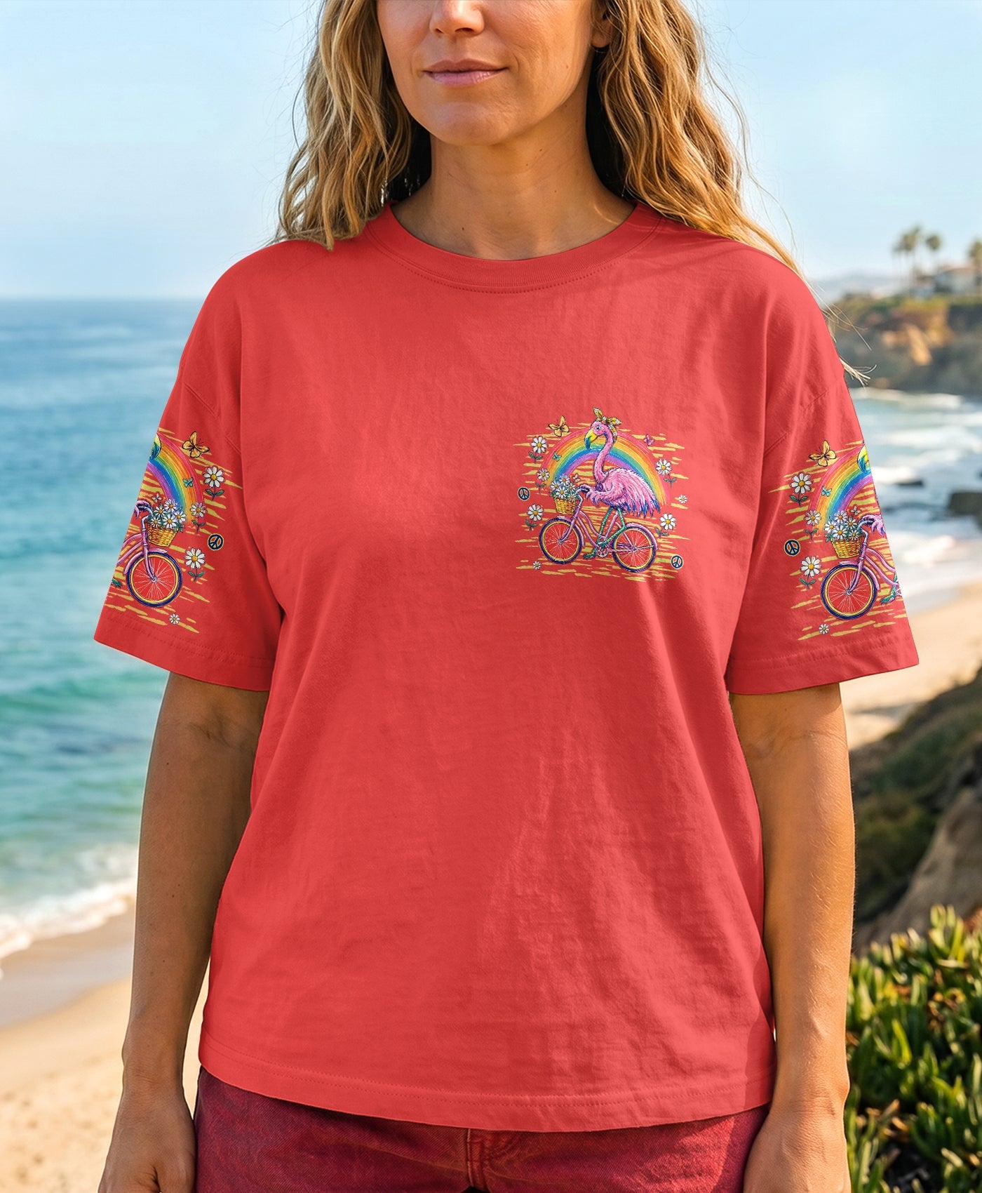 BE HUMBLE BE KIND FLAMINGO ALL OVER PRINT  - TLHG0107264