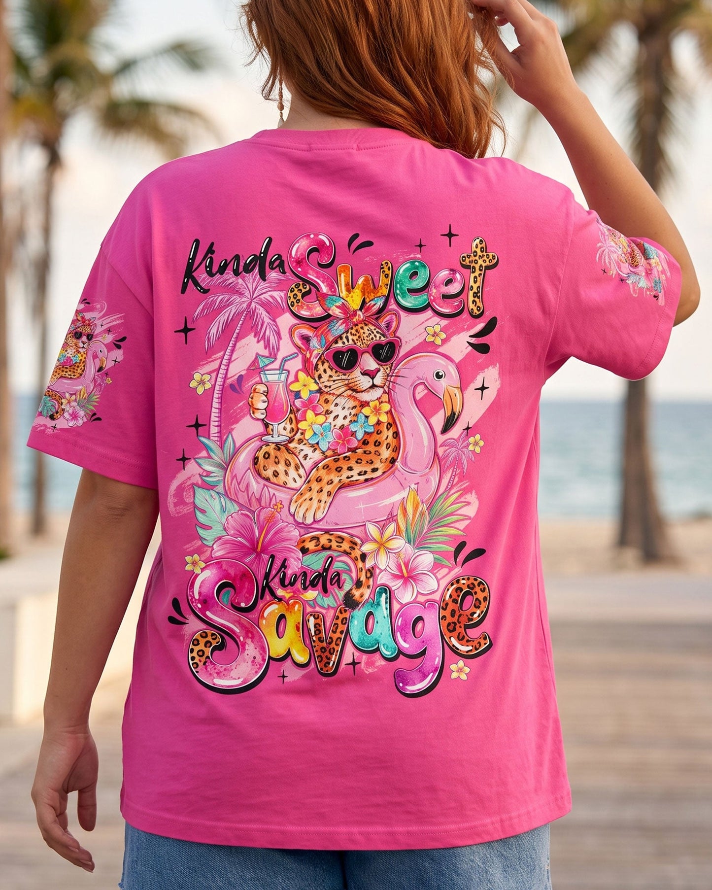 KINDA SWEET KINDA SAVAGE LEOPARD ALL OVER PRINT - TYQY0107262