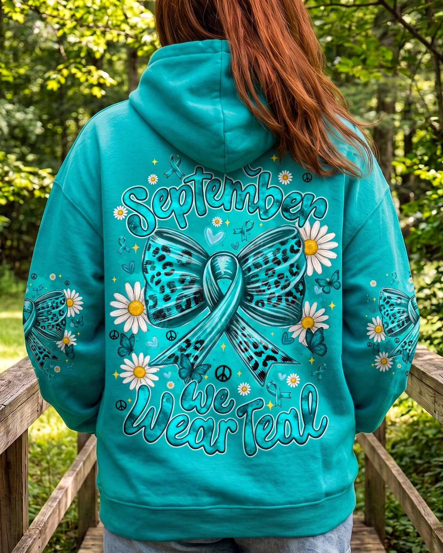 IN SEPTEMBER WE WEAR TEAL OVARIAN CANCER AWARENESS ALL OVER PRINT - TYQY1407262