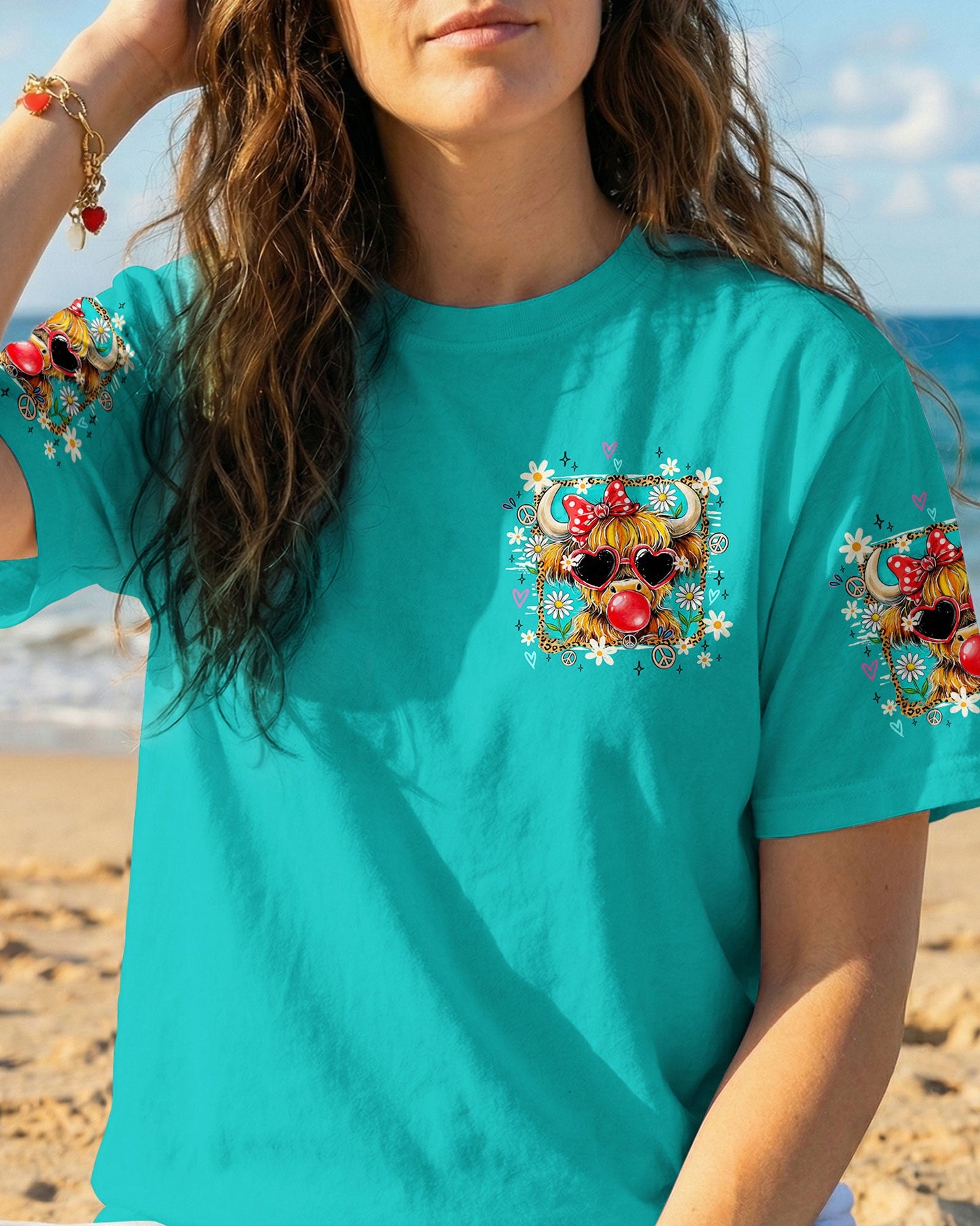 FEELIN' MOOOOVY HIGHLAND COW ALL OVER PRINT - TY0907261