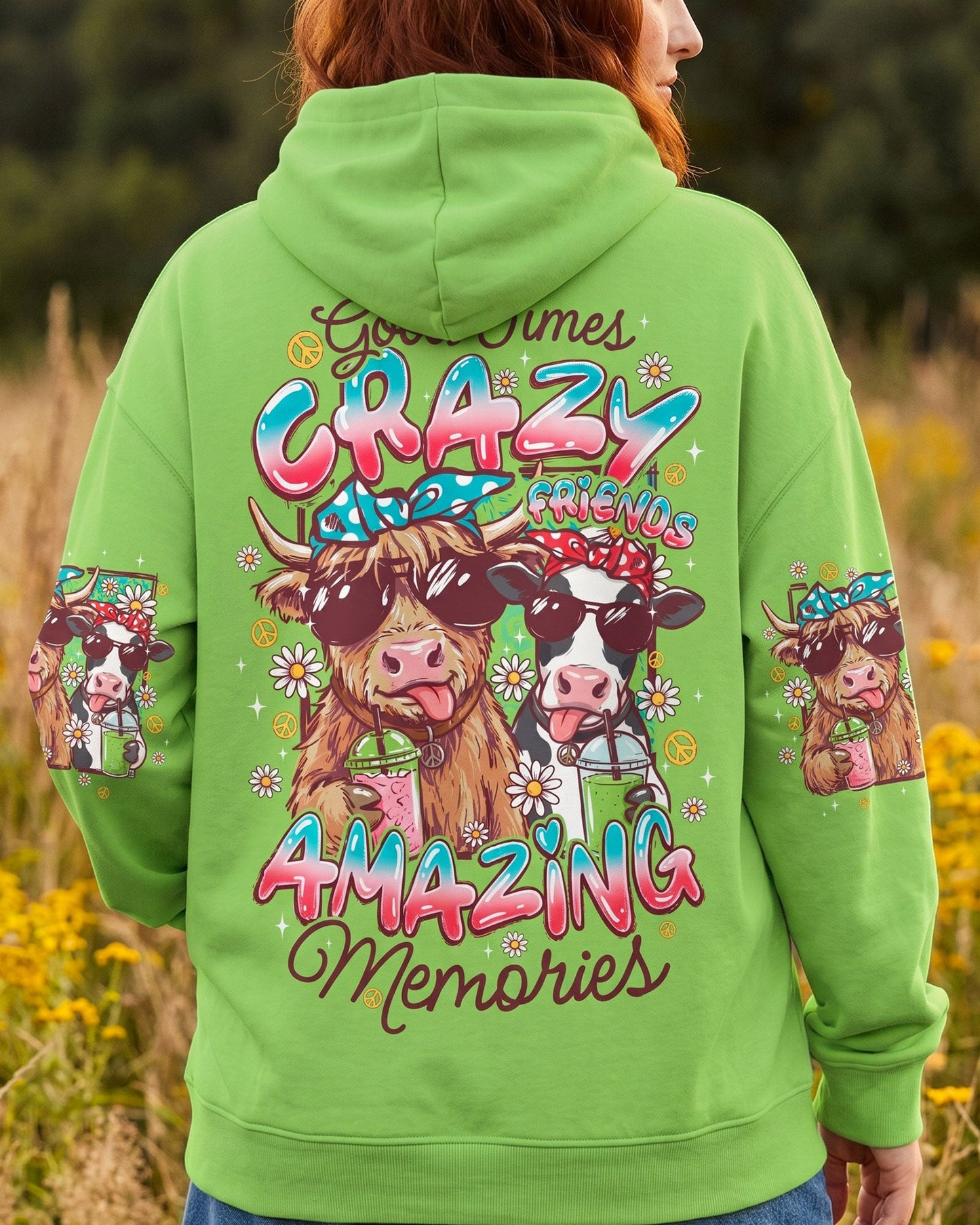 GOOD TIMES CRAZY FRIENDS COW ALL OVER PRINT - TYQY3006263