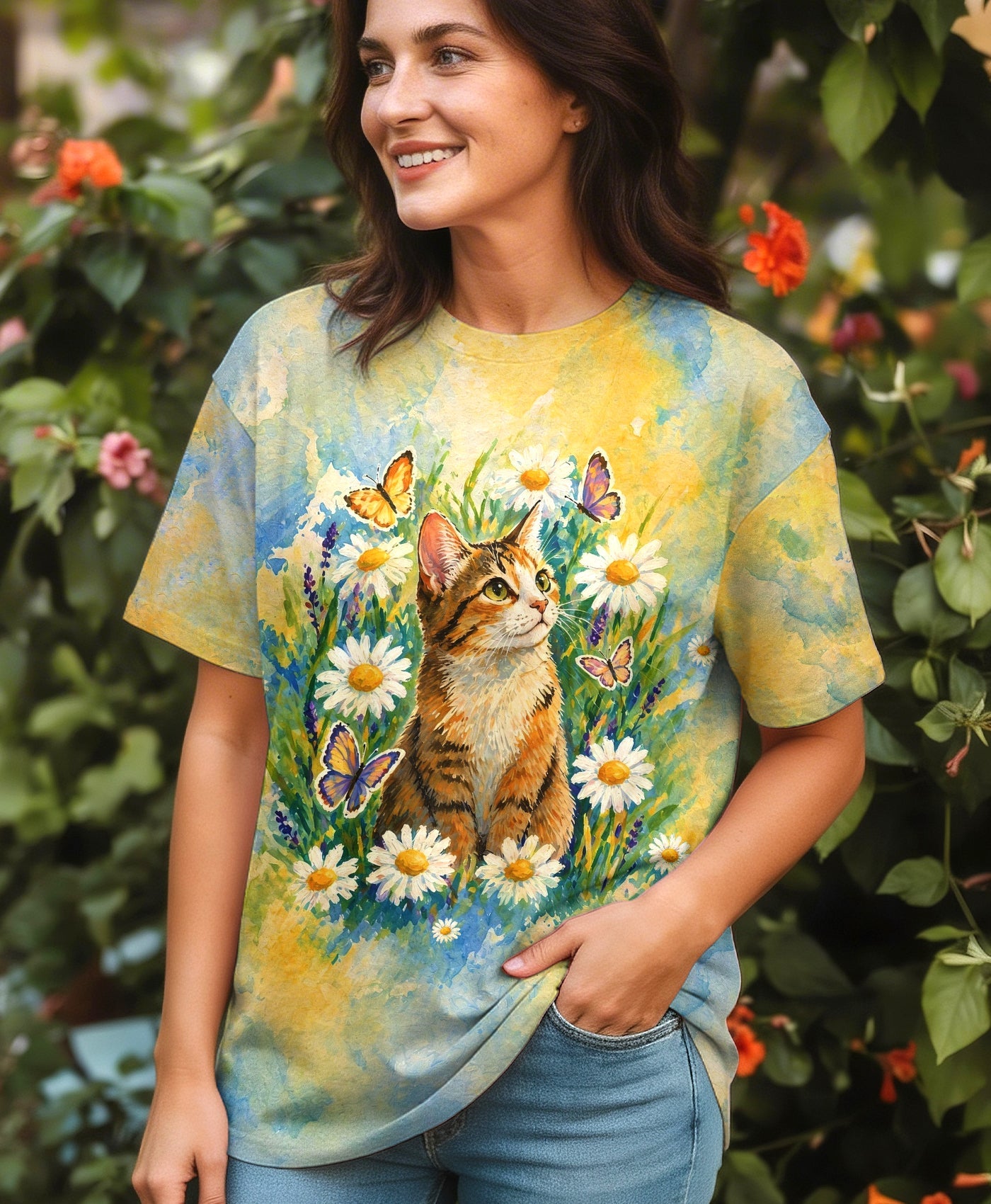 WHISPER WORDS OF WISDOM LET IT BE CAT ALL OVER PRINT   - TLHG2404261