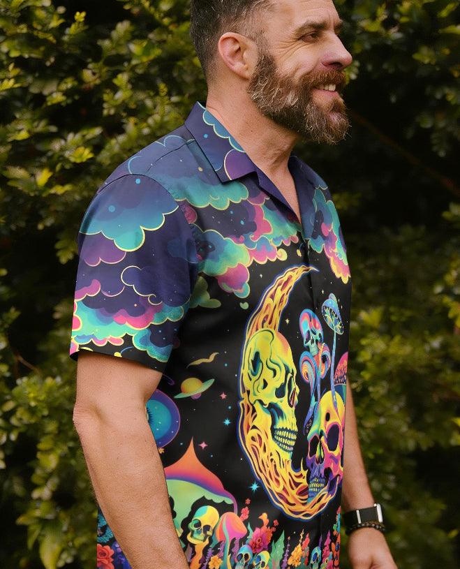 PSYCHEDELIC EYES MUSHROOM CAMP SHIRT - TLHG0604261