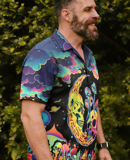 PSYCHEDELIC EYES MUSHROOM CAMP SHIRT - TLHG0604261