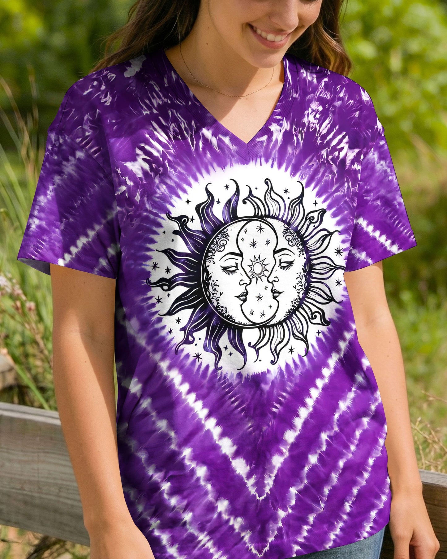 SUN MOON AND STARS PURPLE ALL OVER PRINT - TYQY1504261